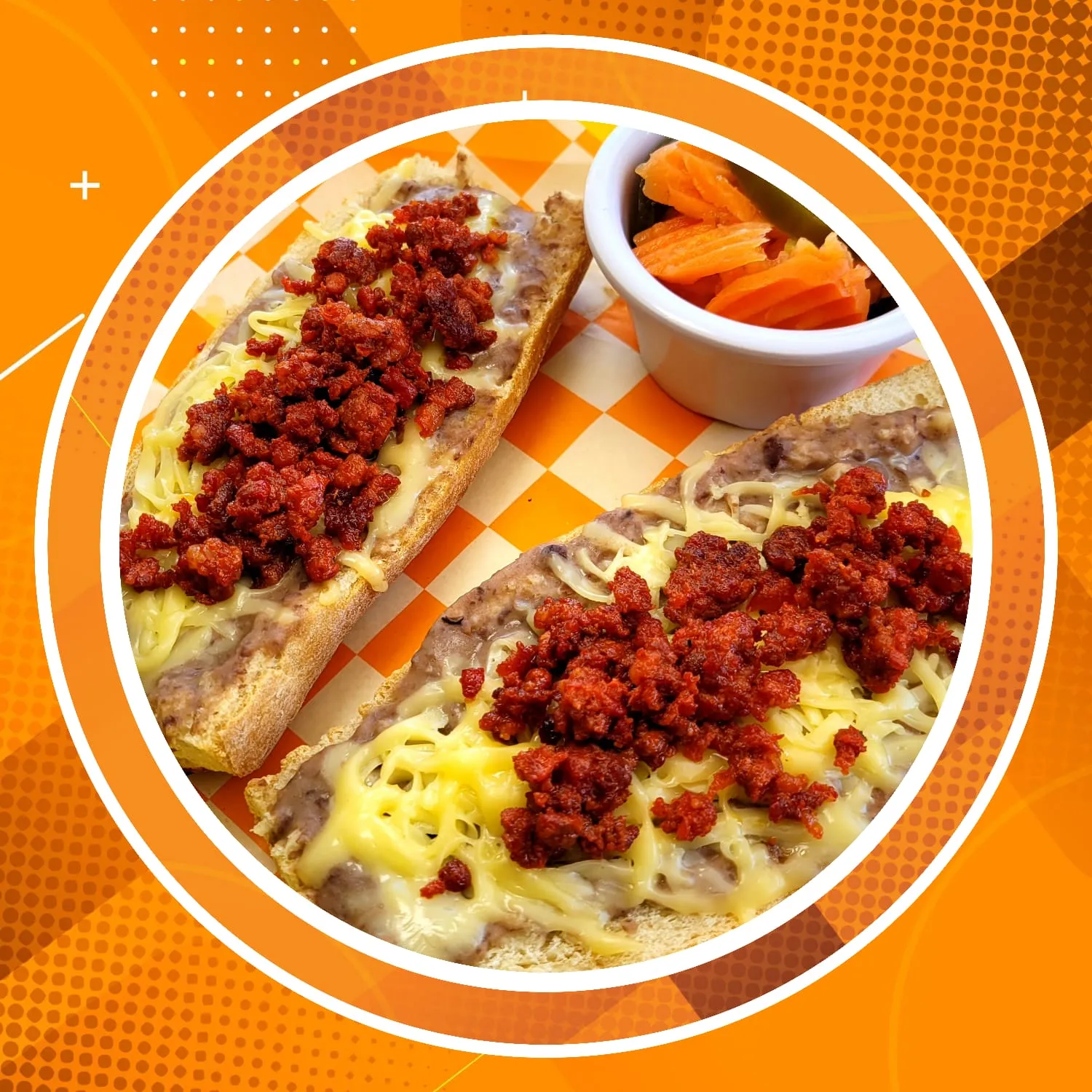 Molletes con Chorizo 